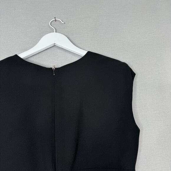 Vintage Jones New York Womens Dress 12 Black Beaded Midi Babydoll Whimsigoth - Picture 10 of 12